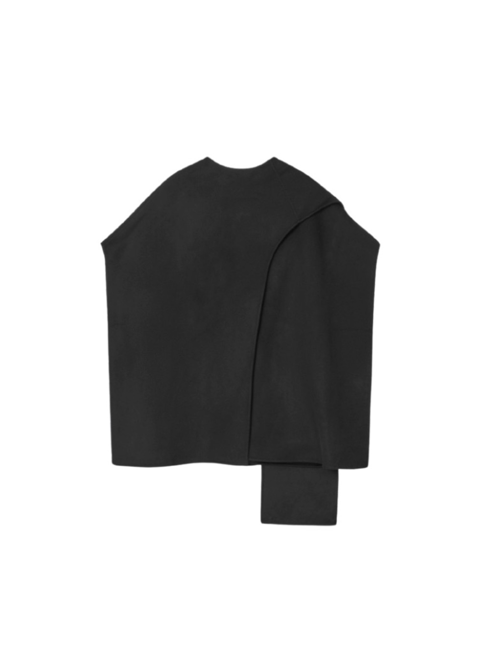COS Black Asymmetric Cape Coat